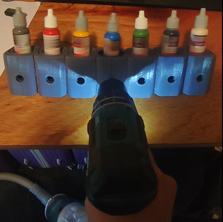 paint bottle shaking rack shaker spinner pot mixer stirrer miniature painting dnd dungeongs dragons d&d dungeons & warhammer40k ttrpg diy 3d print model - Mito3D