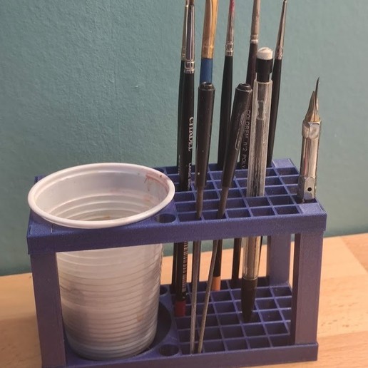paint brush holder tool painting 3D print model - Mito3D