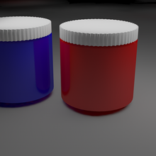 paint cans blue 3d print model - Mito3D