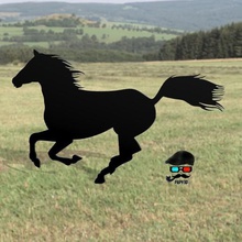 paint horse 2d a arte o cavalo 3d print model - Mito3D