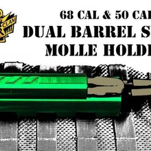 paintball 68 cal 50 barrel swab molle case pouch holder various sport outdoors system 3d print model - Mito3D