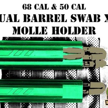 paintball barrel swab xl molle case pouch holder 68 cal 50 various sport outdoors system 3d print model - Mito3D