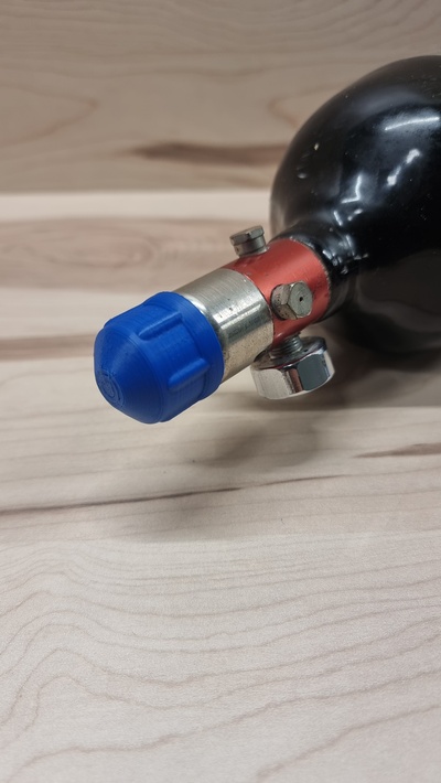 paintball pressione protettore cap spessore copertina guaina filo semplice airball nxl bottiglia 3d print model - Mito3D