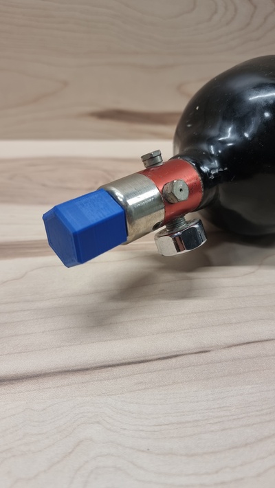paintball presión protector maleficio cubierta carcasa funda hilo sencillo bola aire nxl botella 3d print model - Mito3D