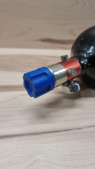 paintball presión protector revólver grueso cubierta carcasa funda hilo sencillo bola aire nxl botella 3d print model - Mito3D