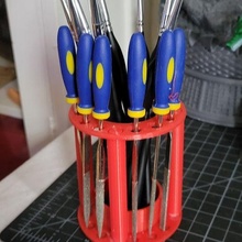boya fırçası Kulp destek destekler araç fırça raf organizatör 3d print model - Mito3D