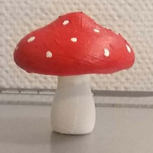 painted mushroom christmas decoration home decor 3d print model - Mito3D