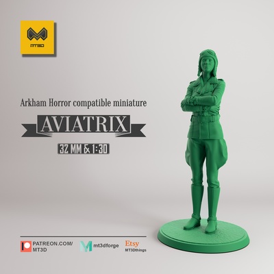 painter - arkham horror compatible game girl miniatures miniature arkhamhorror sefina 3d print model - Mito3D