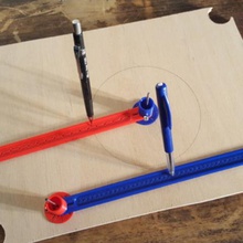 coppia di bussole strumento cerchio circoli disegno linea pen perfetto 3d print model - Mito3D