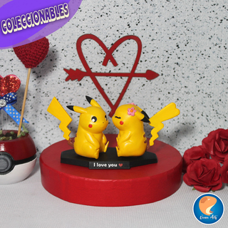 paio Pikachu Pokemon coppie coppia amanti colpire 3d print model - Mito3D