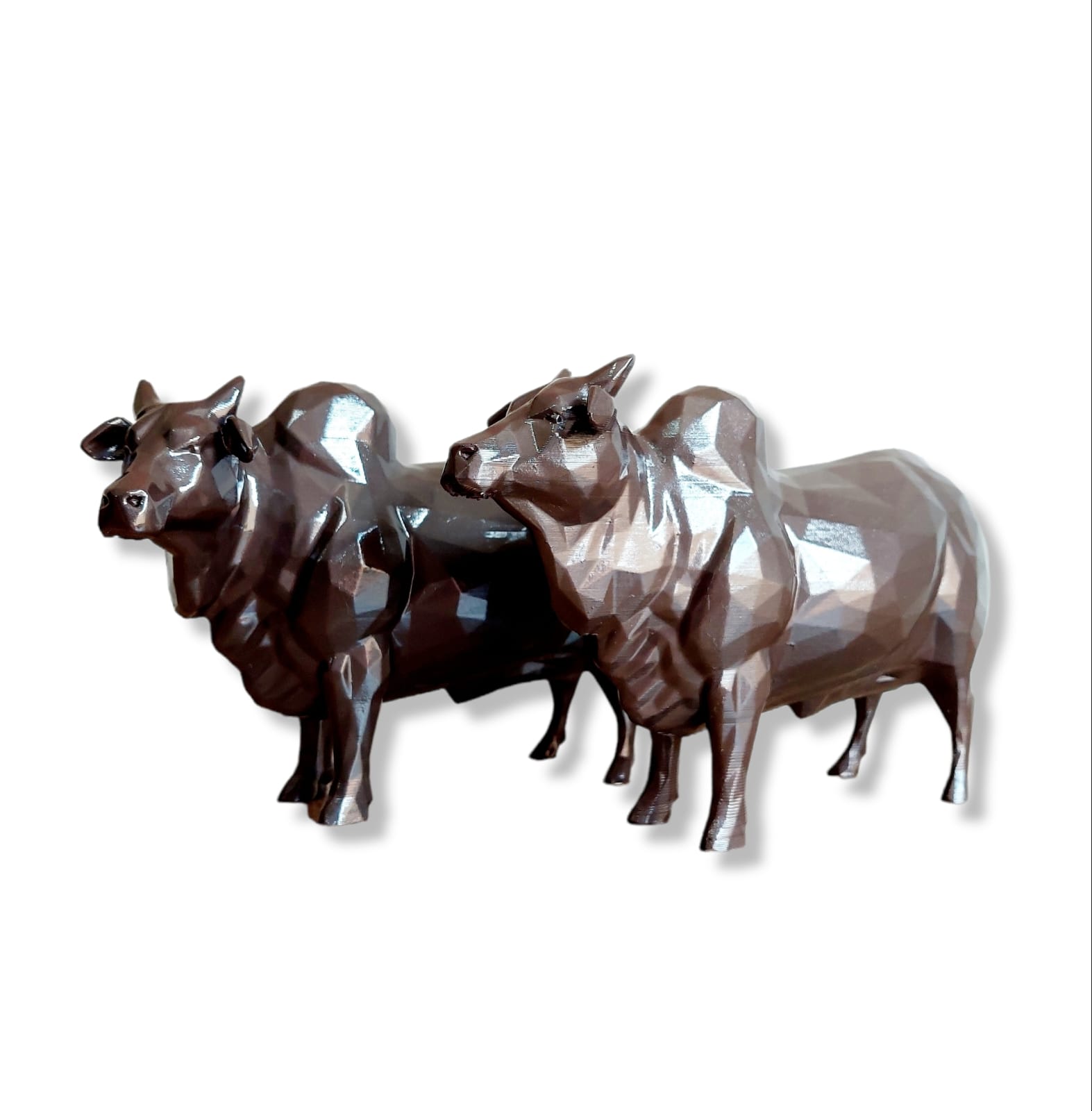 çift çokgen nelor sığırlar hayvanlar Boğa poligonal 3D print model - Mito3D