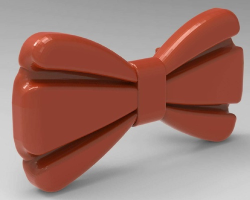 gravata borboleta perro cão negrito 3d print model - Mito3D