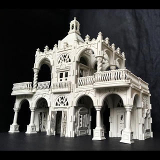 palace constructor part 2 blocks architecture toy villa dream house design architectural art building structure construction assembly arch fanlight column balustrade 3d print model - Mito3D