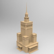 palace culture science warsaw poland architecture buildings structures tourist attraction model 3d print model - Mito3D
