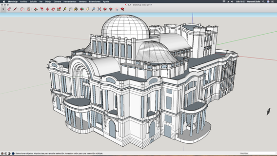 palace fine arts building cdmx beautiful 3d print model - Mito3D