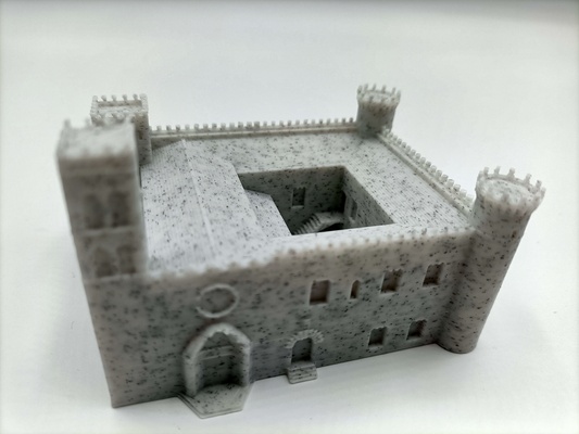 palacio kabrera beyaz ispanya mimari bina kule kale saray dönüm noktası joel catalunya mini dünya miniworld3d castillo 3d print model - Mito3D