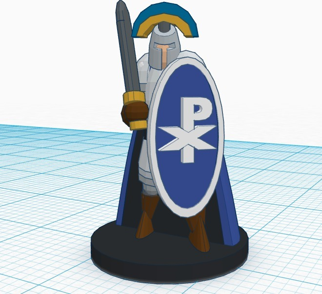 paladin caesar Catão ii refeito 18mm dnd dd 3d impressão 3D print model - Mito3D