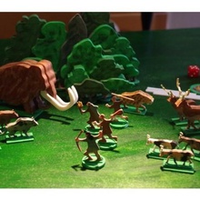 palaeo flats game 28mm flatminis prehistoric wargaming 3d print model - Mito3D