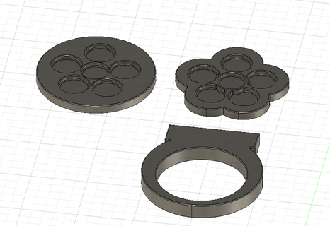 paleta miscelatore parà dito vari anillo 3d print model - Mito3D