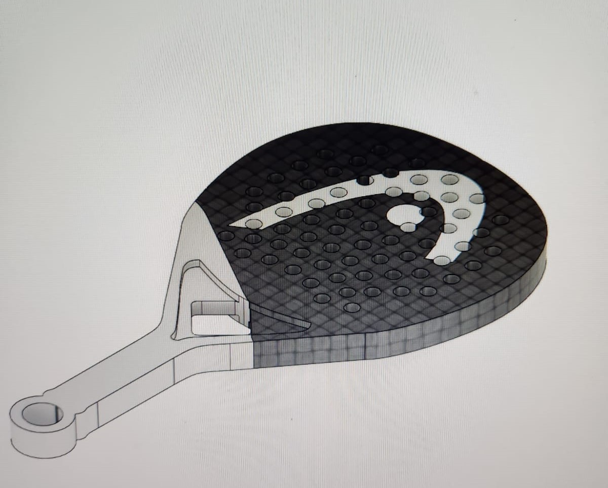 palet padel baş alfa profesyonel 3D print model - Mito3D