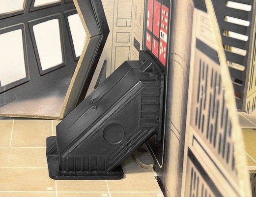 palitoy ancien poubelle compacteur chute jeu kenner étoile guerres mort ensemble jeu tomber toile noire 3d print model - Mito3D