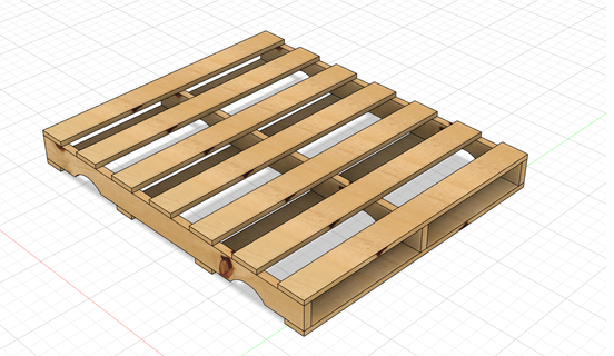 pallet 1 10 wood 3d print model - Mito3D