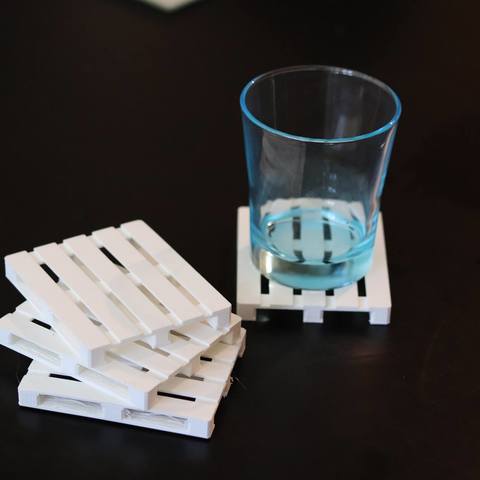 pallet coasters home beneath lens 3D print model - Mito3D