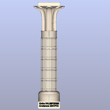 paume colonne Egypte architecture arbre palmes décoration bibliothèque livre 3d print model - Mito3D