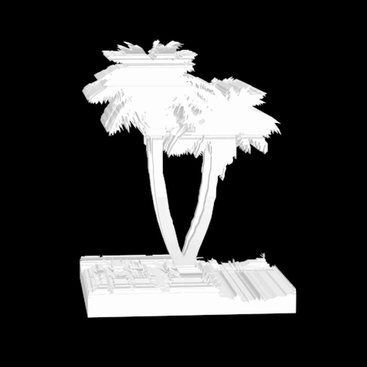 palma arboleda vuelta figurilla palmas planta maceta árbol 3D print model - Mito3D