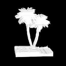 palma arboleda vuelta figurilla palmas planta maceta árbol 3d print model - Mito3D
