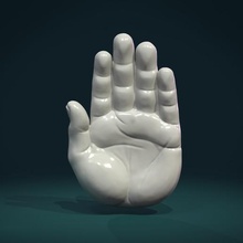 palm hand art limb body fingers anatomy arm 3d print model - Mito3D