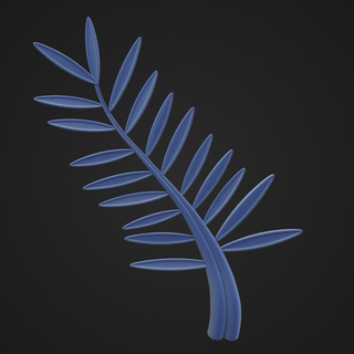 palm leaf Home tree plant leaves decoration branch vegetation 3d print model - Mito3D