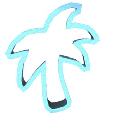 palm tree cookie cutter tool palmtree 3d print model - Mito3D