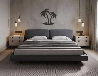 palma albero parete arte arredamento tropicale vacanza unico sorprendente 3d spiaggia 3d print model - Mito3D