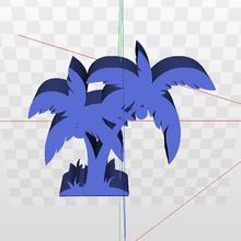 palma alberi 2 tropicale oceano spiaggia primavera estate vacanza 3d print model - Mito3D