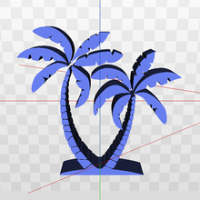 palm trees tropical ocean beach spring summer vacation 3d print model - Mito3D