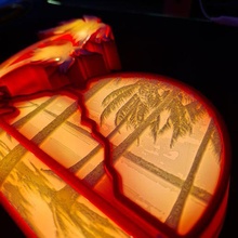 palma vacanza litofania gadget guidato luce luci testo deco litografia 3d print model - Mito3D