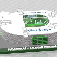 Palmeiras ittifak park mimari Futbol Futebol stadyum Stadion Estadio Brezilya sao Paulo 3d print model - Mito3D