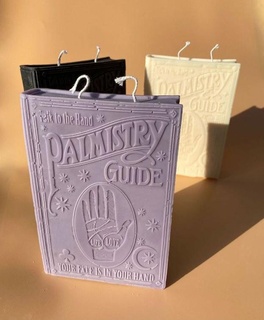 palmistry guid book candle hand mold geometric art decoration 3d 3d print model - Mito3D