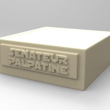 palpatine base art starwars torse 3d print model - Mito3D