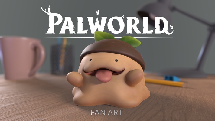 palworld 13 borracha admirador arte videogames brinquedos jogos 3d print model - Mito3D