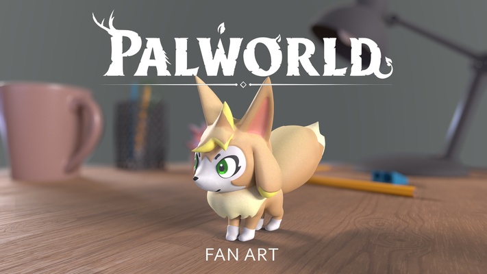 palworld 14 vixy fanart videogames toys game art 3d print model - Mito3D