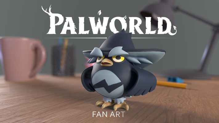 palworld 15 hoocrates fanart videogames toys game art 3d print model - Mito3D