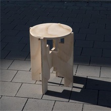 pampa stool home furniture simple rhino wood diy design 3d print model - Mito3D