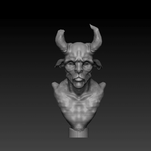 pan goatman bust game horns goat god 3d print model - Mito3D