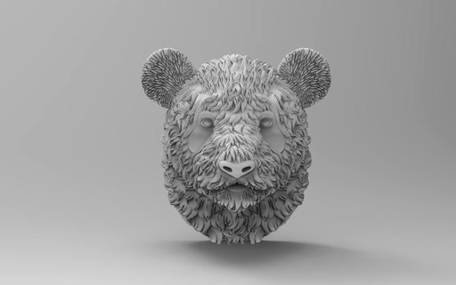 panda cabeza animal 3d print model - Mito3D