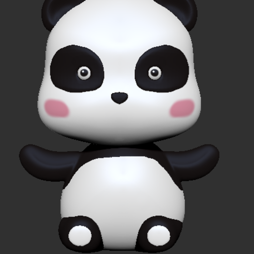 panda art cute figure sculpt sculpture sculptures animal toy 3D print model - Mito3D