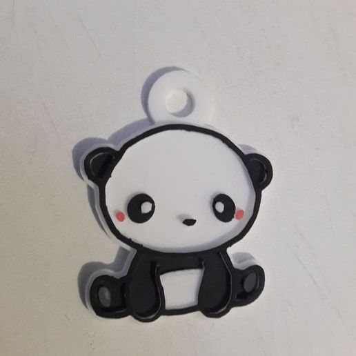 Panda Bär Süss niedlich kawai Schlüssel Kette 3D print model - Mito3D