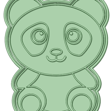 panda 2 biscotto taglierina attrezzo 3d print model - Mito3D