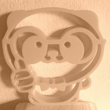 panda ayısı 2d ayı sanat hayvan şans düşük polietilen dekorasyon altında içerik poly doğa hayvanlar bebek basit sarkık duvar çocuk ihale süsleme Hatıra duş dekor tatlı pup oyunlar 3d print model - Mito3D